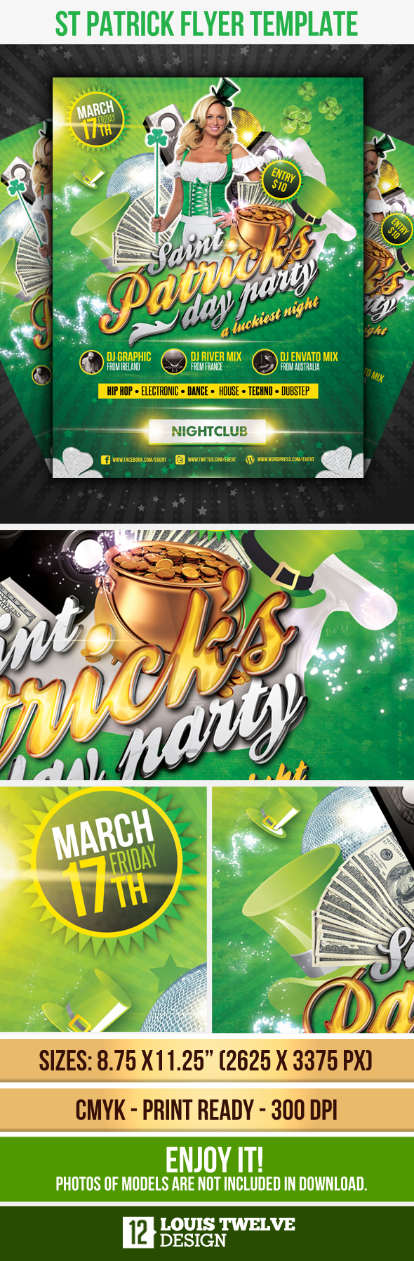 St Patrick's Day Flyer Template