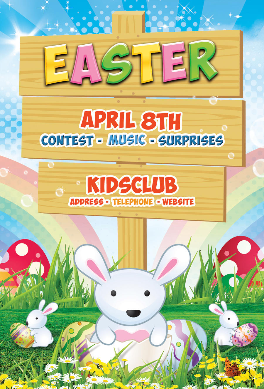 Easter Kids Flyer Template by LouisTwelveDesign on DeviantArt