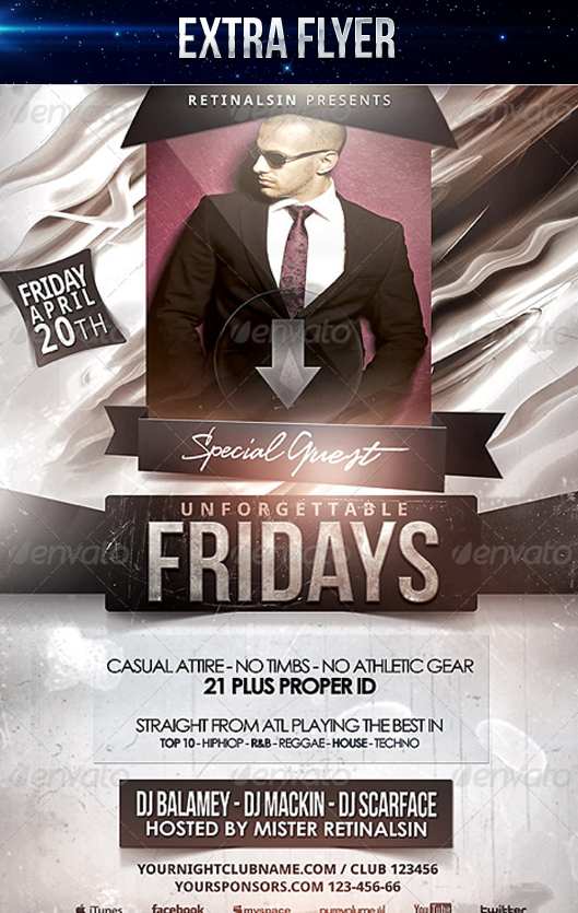 Fridays Party Flyer