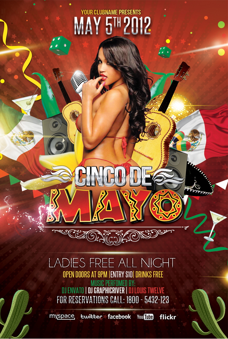 Cinco de Mayo Party Flyer Template 2 by LouisTwelveDesign on DeviantArt