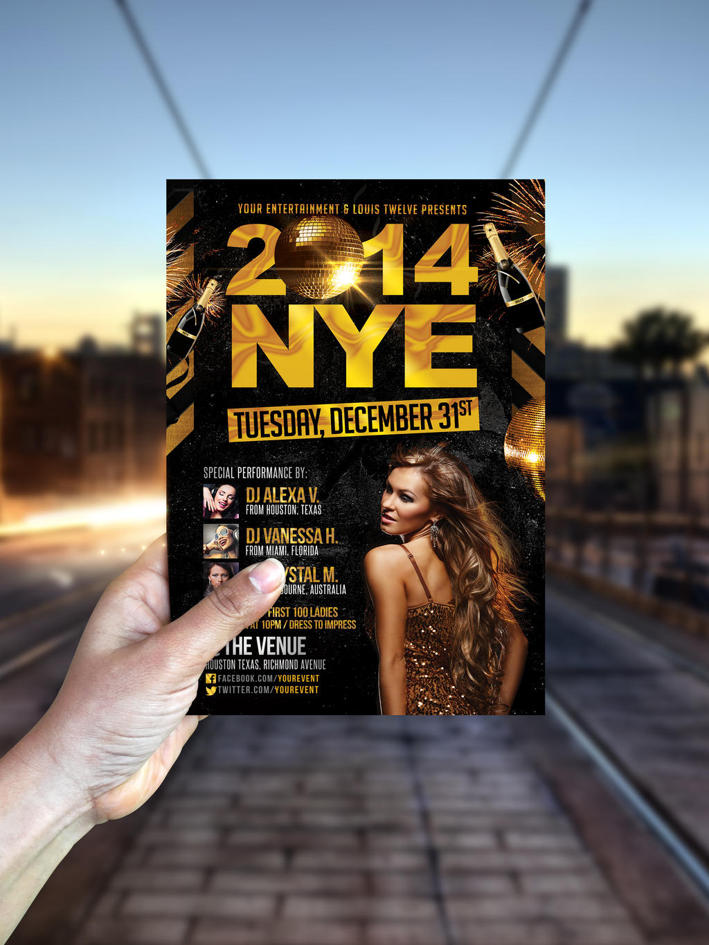 NYE New Year Eve Party | Flyer + Facebook Cover