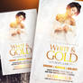 White and Gold Party Flyer Template