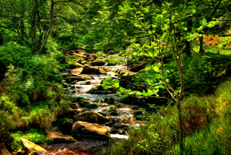 The Stream through the Woods - Paintography...