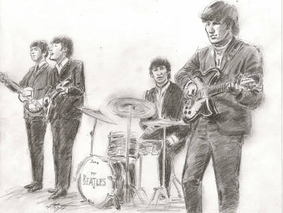 fab Beatles performing