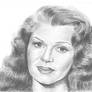 Rita Hayworth pencil portrait