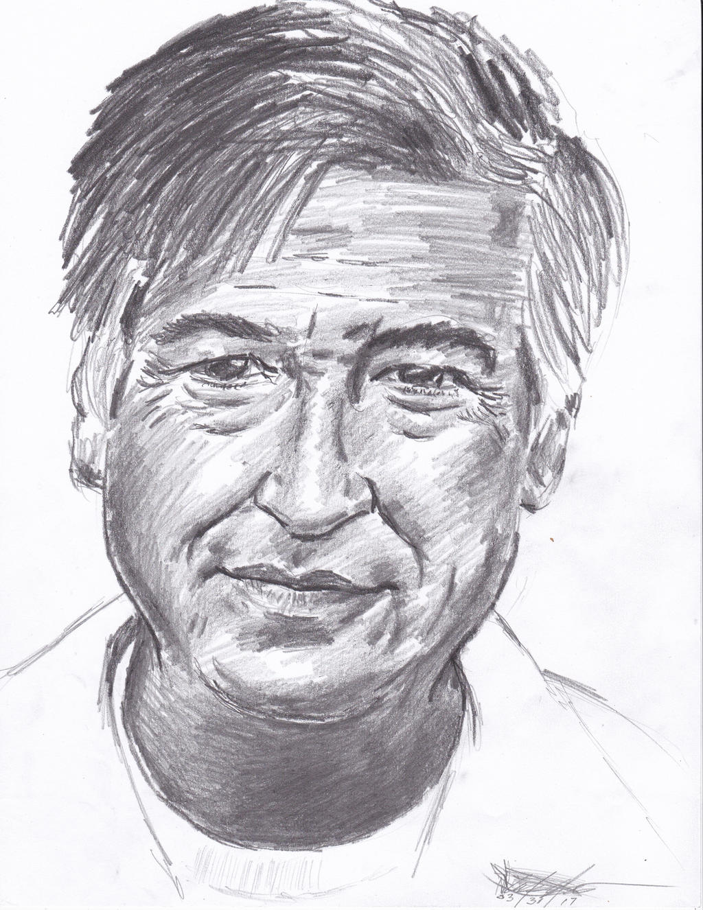photo Cesar Chavez Drawing cesar chavez portrait sketch by