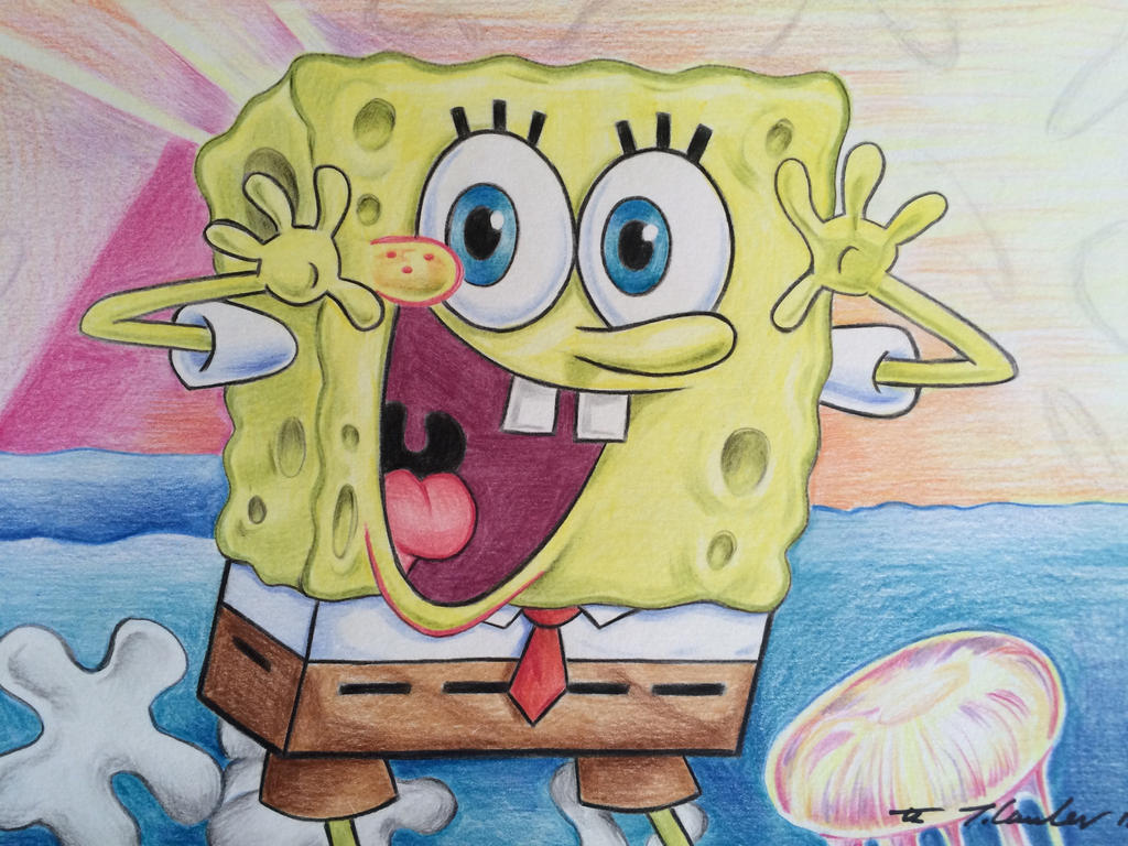 Spongebob Drawing Pencil Sketch Colorful Realistic Art Images | Images ...