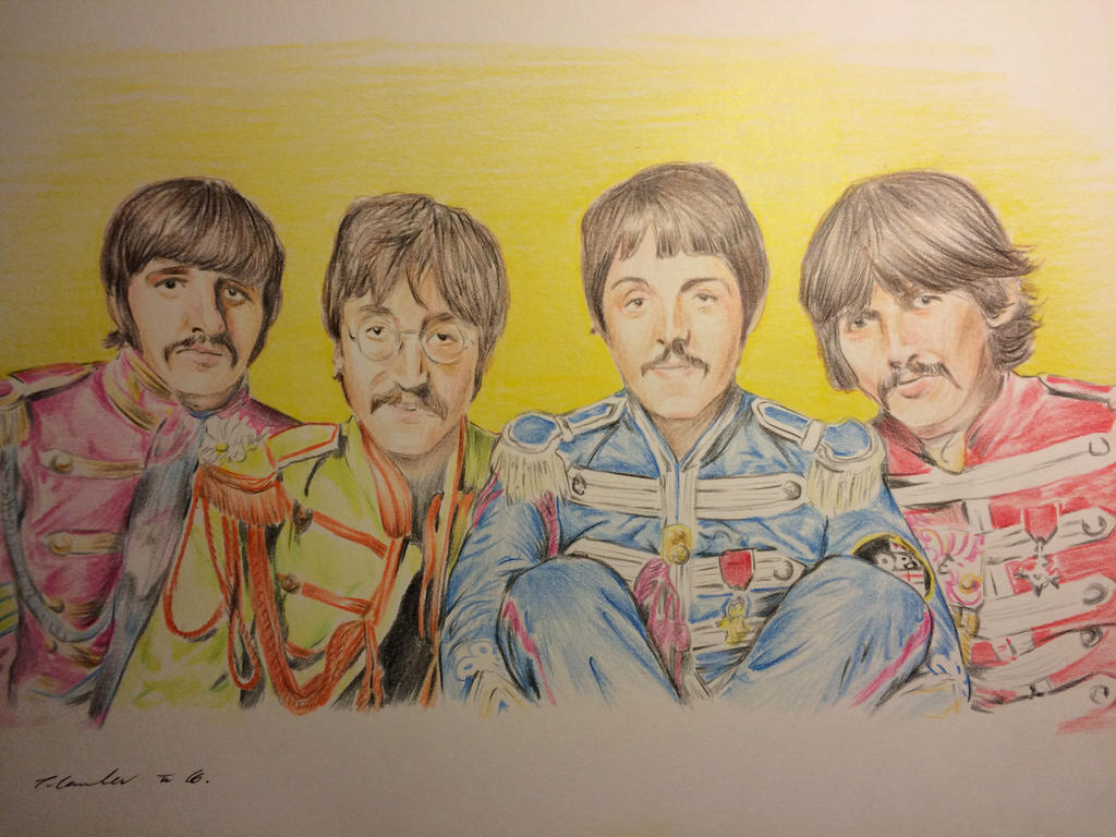 The Beatles colour pencil drawing by billyboyuk on DeviantArt