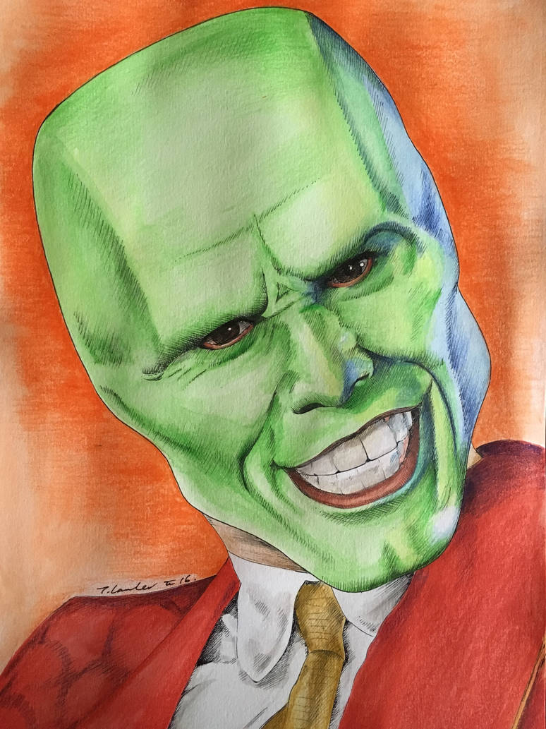 The Mask drawing Jim Carrey by billyboyuk on