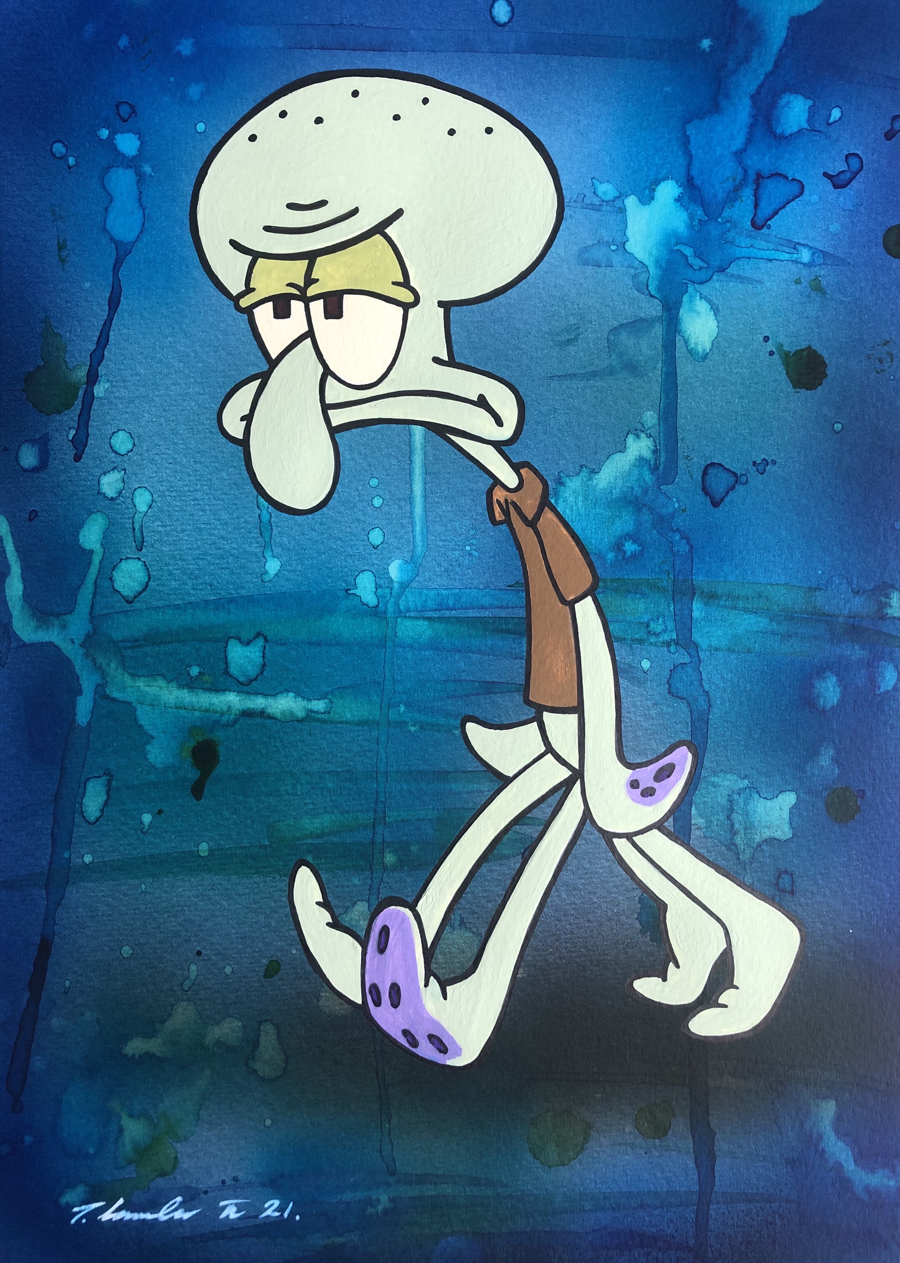 SAD SPONGEBOB MEME SQUIDWARD EDITION by TimiLodeOnDeviantArt on