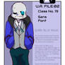 Undertale AU: Hero academia Sans