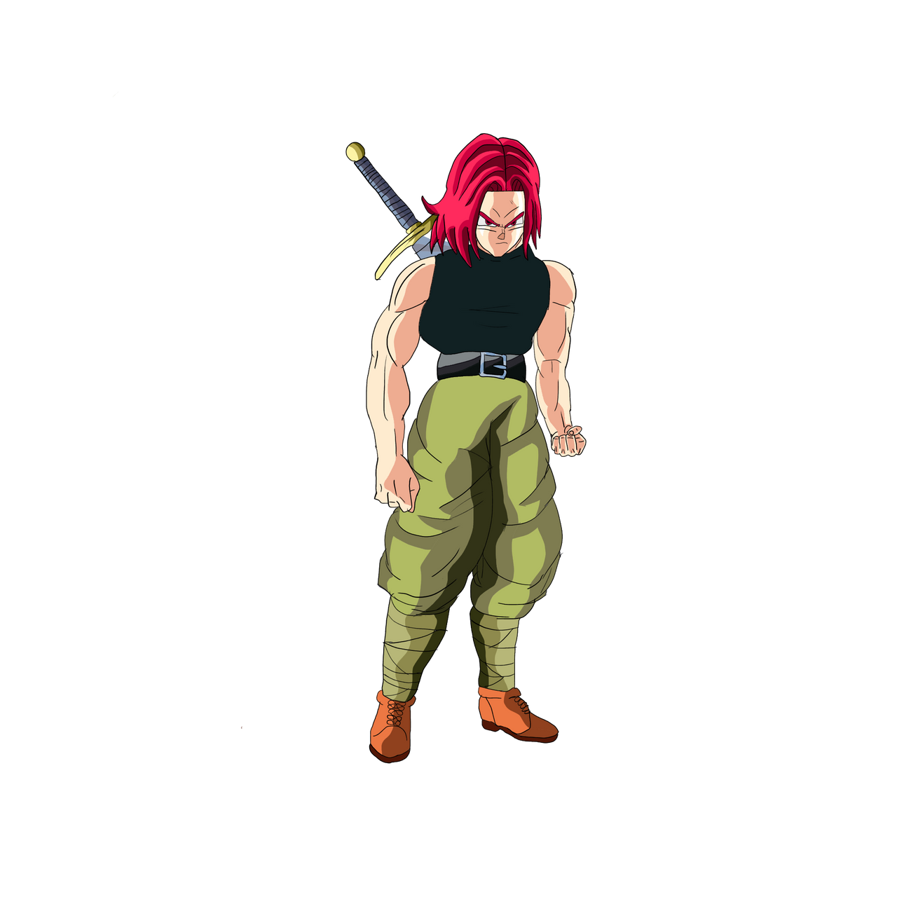 SSJG Trunks Xeno Render by GokuisOverRated on DeviantArt