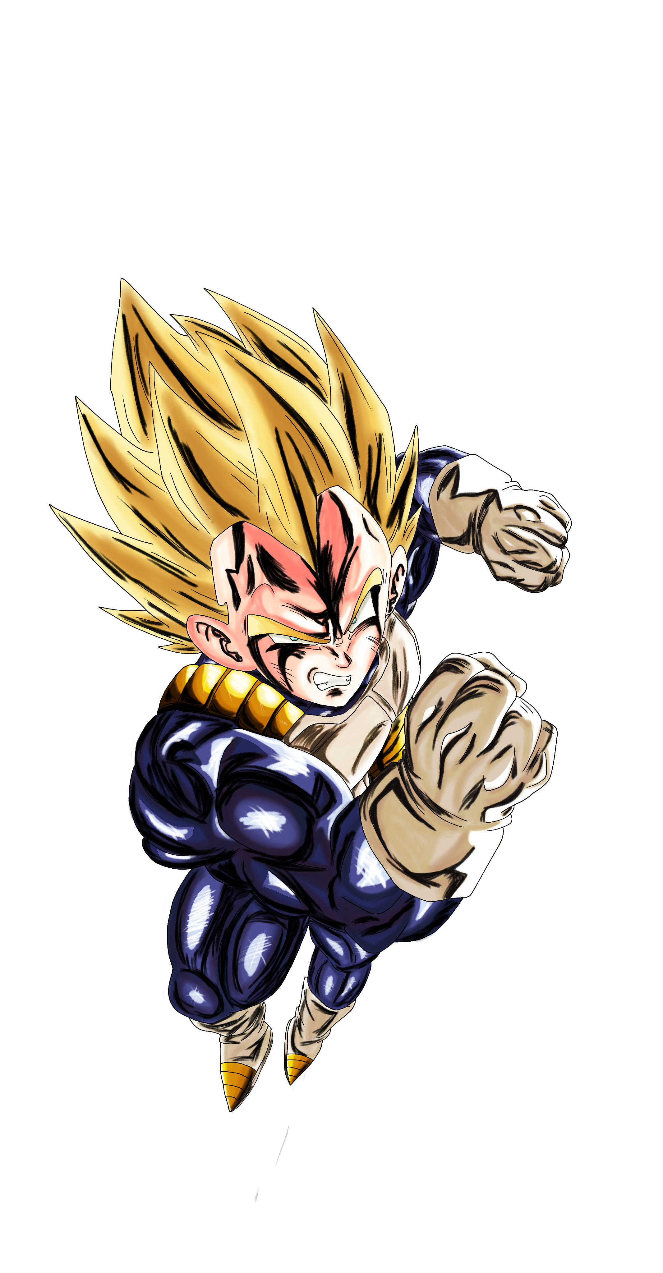 Desenho do vegeta super Saiyan-2