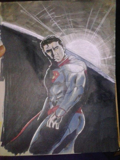 super man sketch book drawing