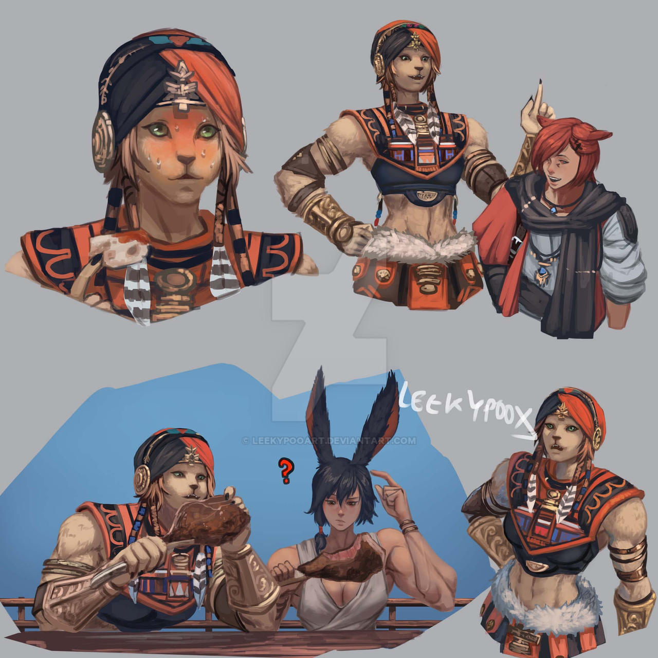 FFXIV fanart Wuk Lamat by LeekypooArt on DeviantArt