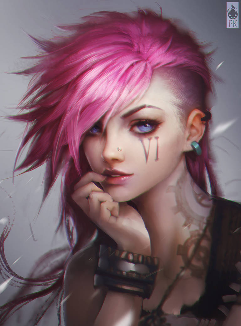 Vi Portrait Fan Art Colored by Zeronis