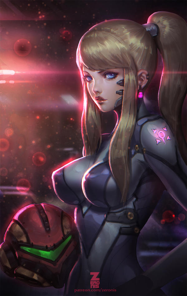 Samus Zero Suit Portrait 01 by Zeronis