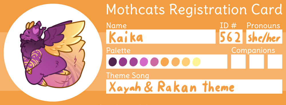 Kaika Mothcat ID by Necromouser