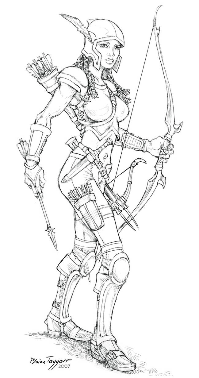 Лайн герои. Воительница карандашом. Раскраска девушка воин. Девушка воин скетч. Девушка воин карандашом.