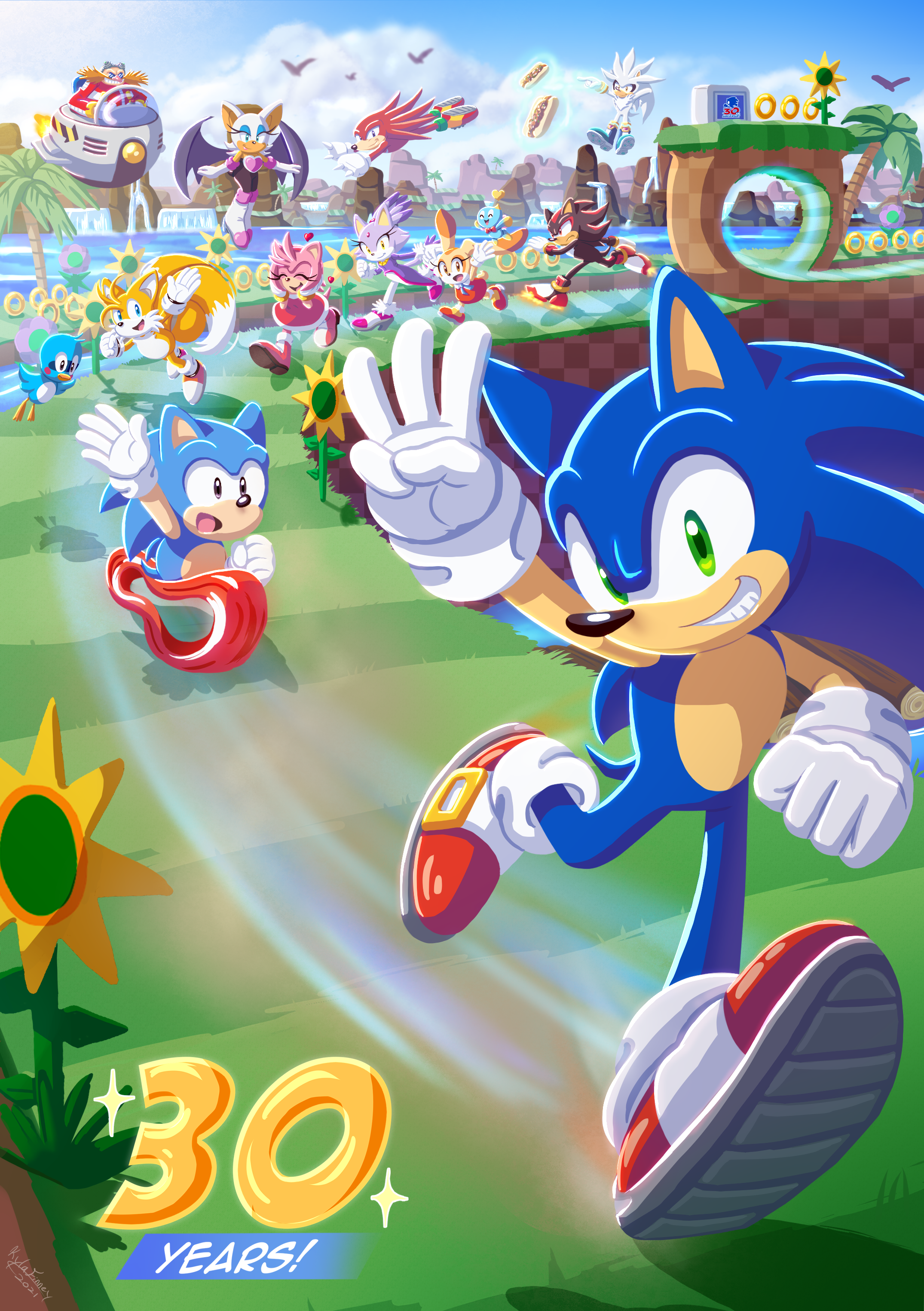 ArtStation - Sonic The Hedgehog 30th Anniversary Fan Art Poster