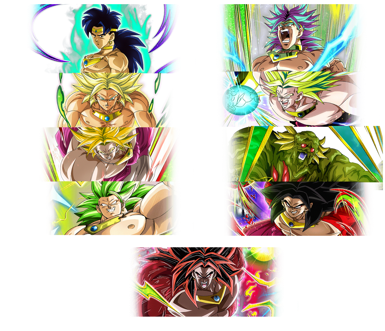 Broly Transform BROLY ALL TRANSFORMATIONS DOKKAN BATTLE by neria399 on DeviantArt
