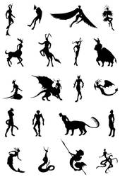 Shapshifter design silhouettes