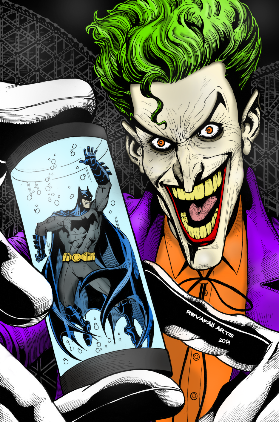 Batman: Drowning In Laughs by RevafallArts on DeviantArt
