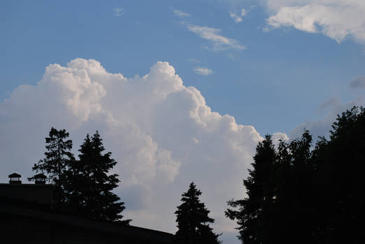 Clouds above my friend's house