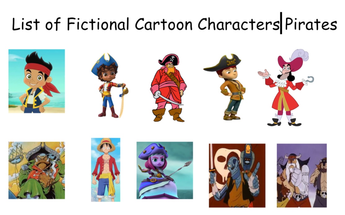 Top 10 Fictional Cartoon Characters Pirates by briancabillan on DeviantArt
