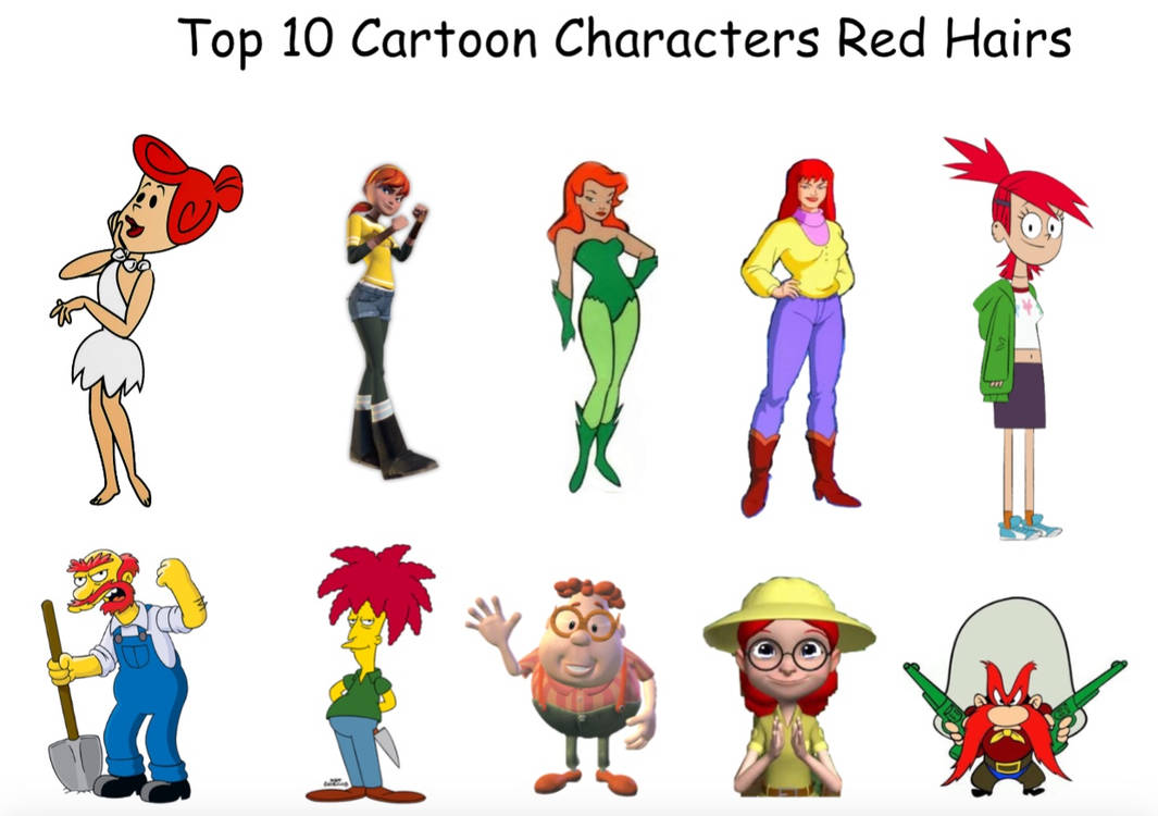 Top 10 Cartoon Characters Red Hairs by briancabillan on DeviantArt