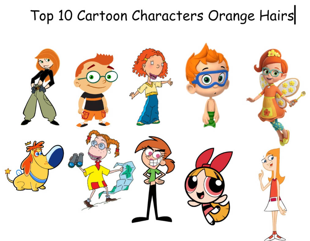 Top 10 Cartoon Characters Orange Hairs by briancabillan on DeviantArt