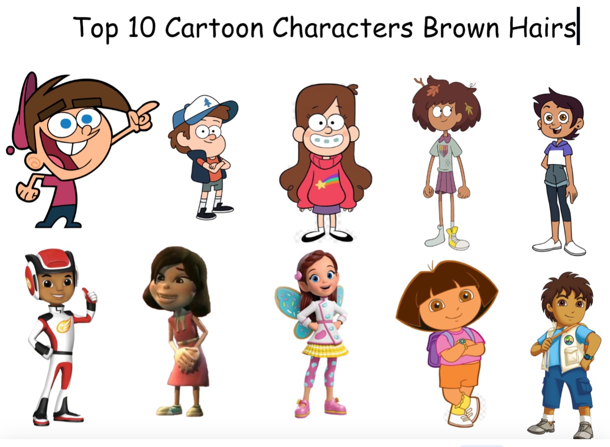 Top 10 Cartoon Characters Brown Hairs by briancabillan on DeviantArt Top 10 Cartoon Characters Brown Hairs by briancabillan on DeviantArt