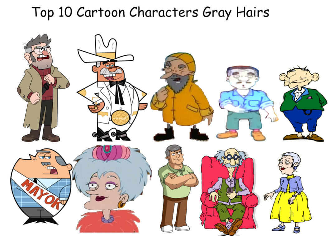 Top 10 Cartoon Characters Grey Hairs by briancabillan on DeviantArt