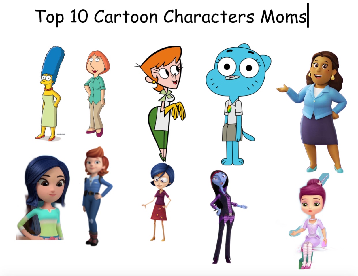 Top 10 Cartoon Characters Moms by briancabillan on DeviantArt