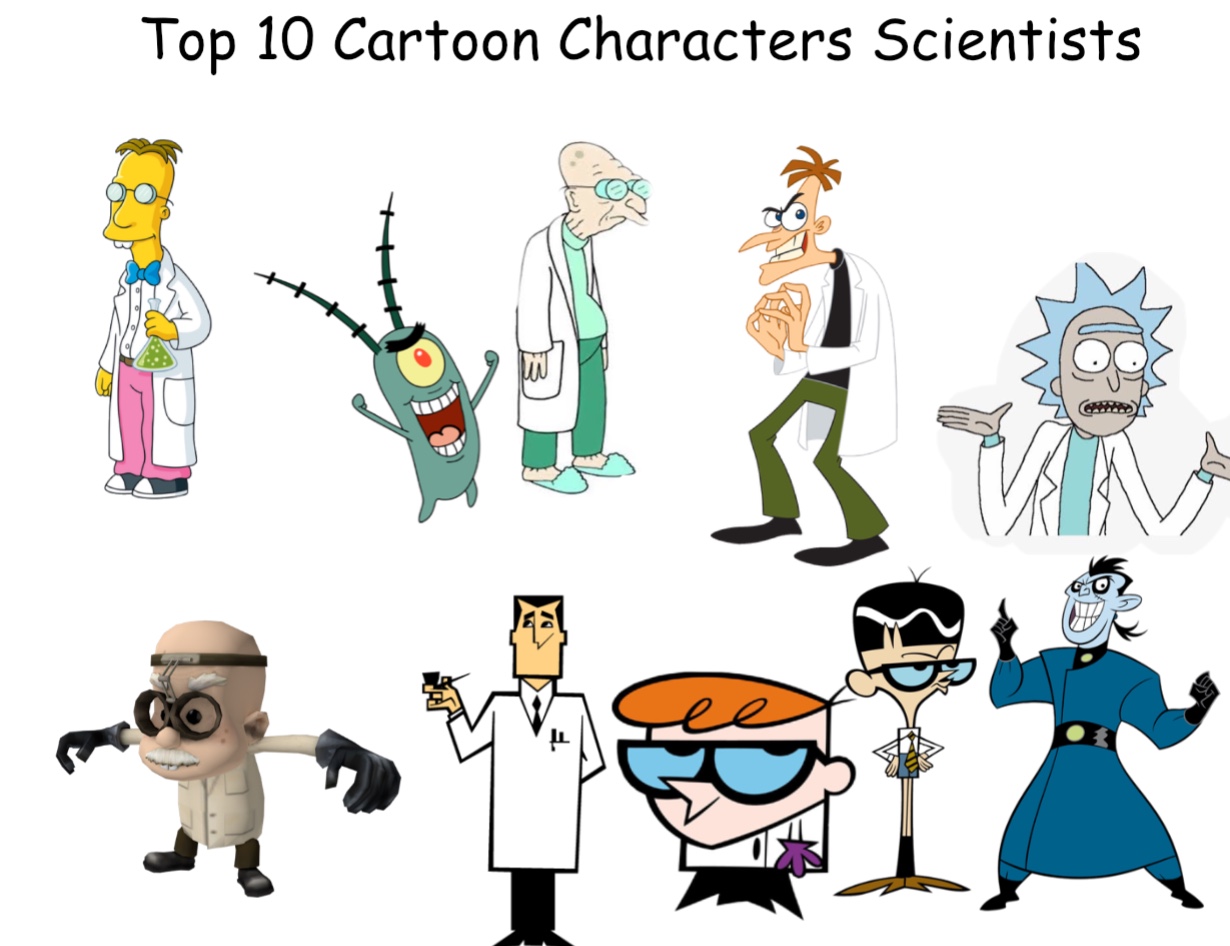Top 10 Cartoon Characters Scientists by briancabillan on DeviantArt