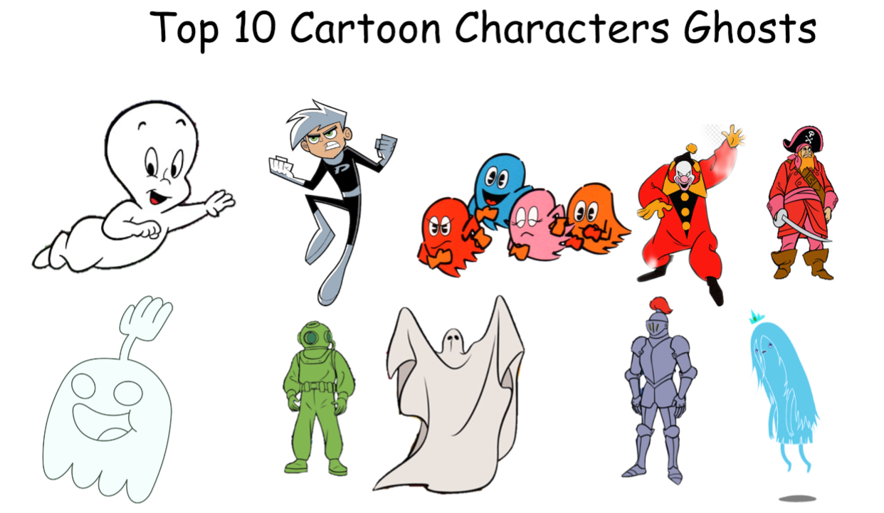 Top 10 Cartoon Characters Ghosts by briancabillan on DeviantArt