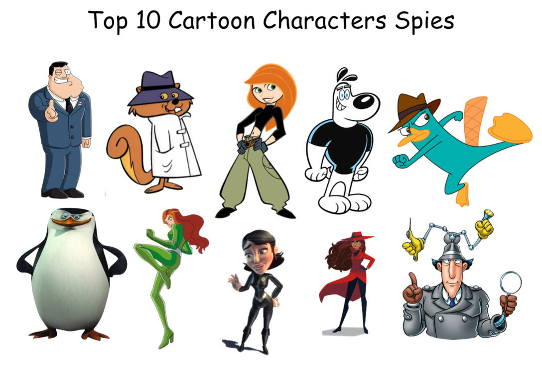 Humor Spies Top 10 Cartoon Characters Spies by briancabillan on DeviantArt
