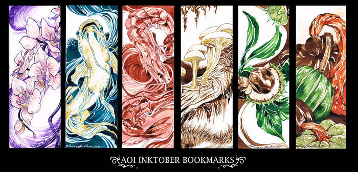 Aoi Inktober - Bookmarks