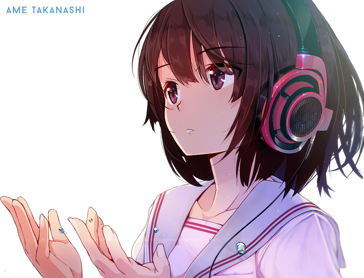 Girl With Headphones Render by AmeTakanashi on DeviantArt