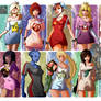 Video Game Girls in tshirts