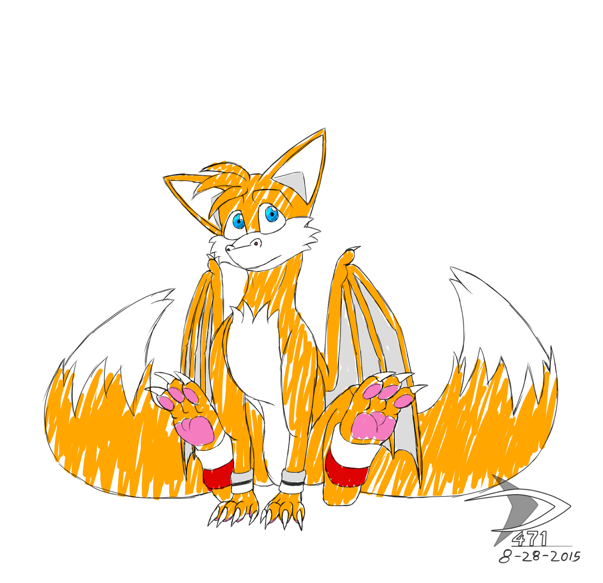 [old art] Sitting Tails dragon