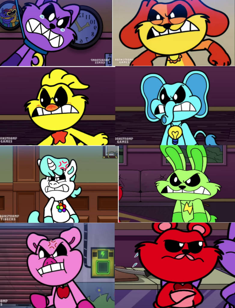 Smiling Critters Angry (Collage) by NEOGANGFAN2024 on DeviantArt