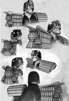 Judge Dredd sketch page