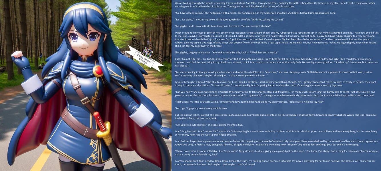 Walk it Off! (Lucina Inflatable Post-TF?) by EntryLvlBread on DeviantArt