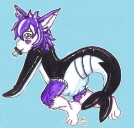 Sylphie in Orca Diaper costume