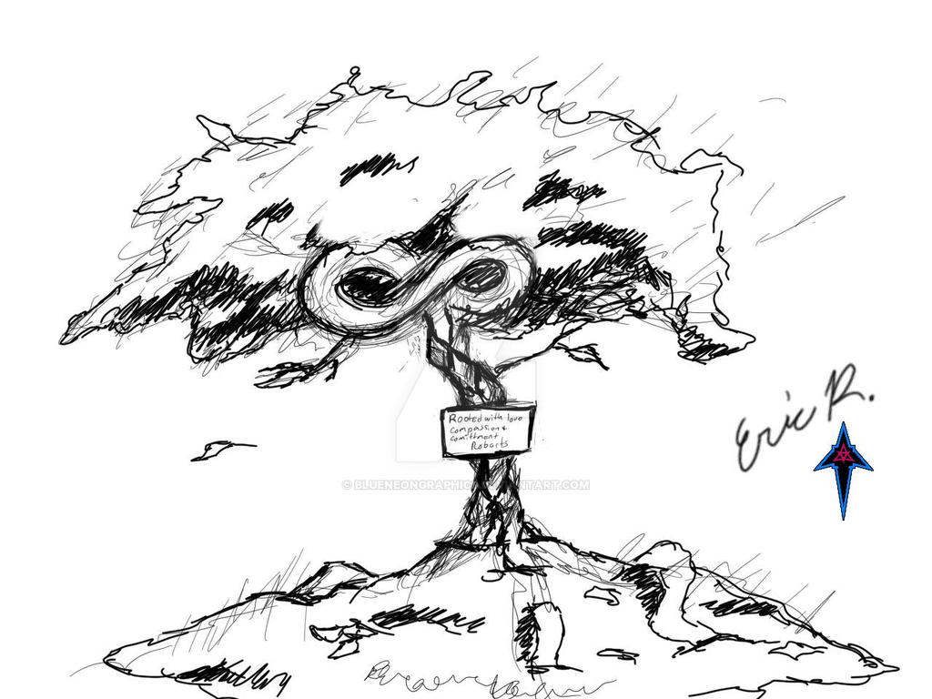 Infinity Tree Quick Sketch by BlueNeonGraphics on DeviantArt
