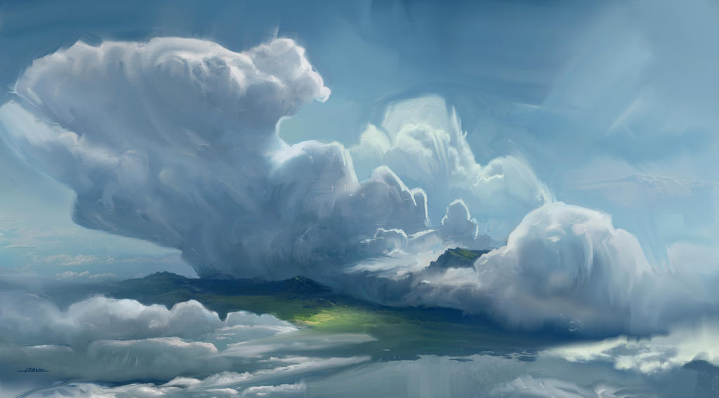 Облако казалось застыло. Облака живопись. Небо гуашью. Облака картины художников. Облака цифровая живопись.