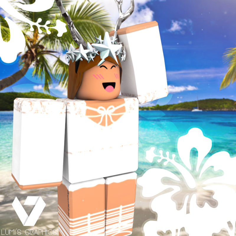 Download Roblox Gfx Girls On Beach Wallpaper