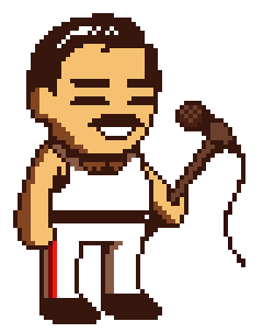 Pixel Freddie Mercury by fightingferret on DeviantArt