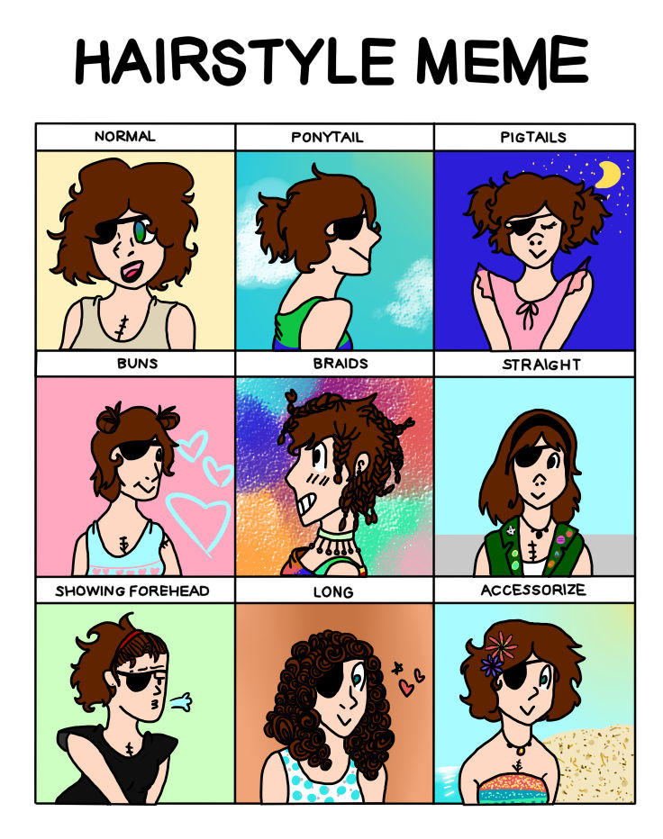 hairstyle meme by clowniey on DeviantArt